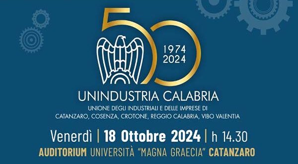 Domani Unindustria Calabria celebra i 50 anni di attività